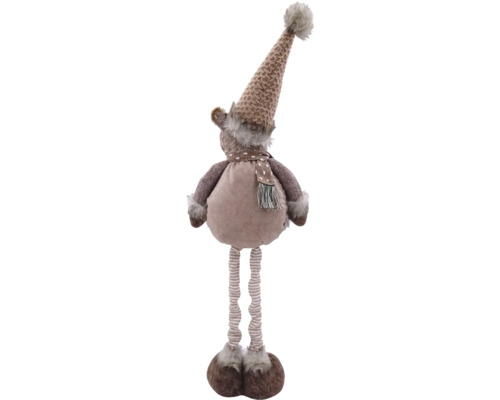 Păpușă decorativă din material textil cu căciulă și fular ca decorațiune de Crăciun