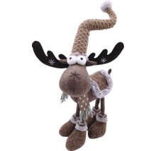 Elan decorativ din material textil cu căciulă și fular ca decorațiune de Crăciun