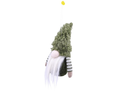 Gnom de Crăciun suspendat cu barbă și căciulă