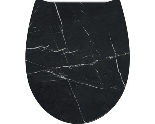 Capac WC cu închidere lentă form&style TEMOE duroplast alb 41,4-46,3x38,5 cm Capac de toaletă cu aspect de marmură