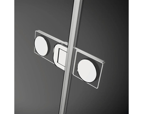 Imagine detaliată cu un mâner de ușă pentru cabină de duș și elemente asociate