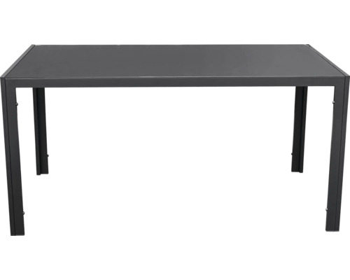 Masa dreptunghiulară de grădină cu cadru metalic și blat