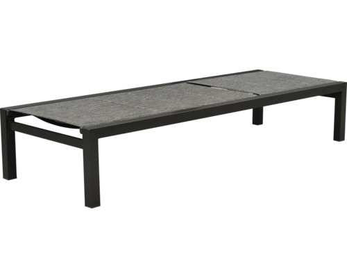 Șezlong de grădină din metal cu tapițerie textilă