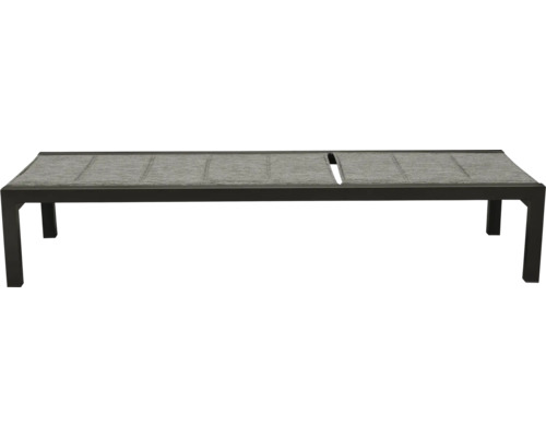 Masa de grădină dreptunghiulară cu blat de piatră și decupaj