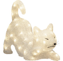 Pisică din acril cu iluminare pentru exterior