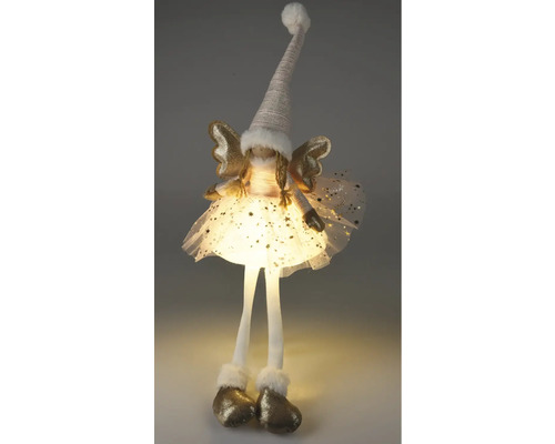 Figurină decorativă înger cu iluminare LED și aripi