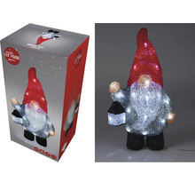 Figurină LED acrilică gnom de grădină cu ambalaj