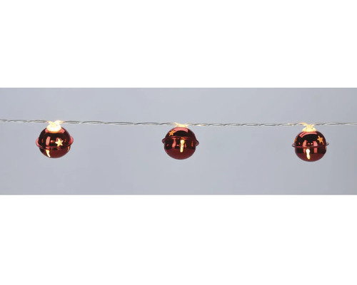 Șir de lumini cu clopoței roșii