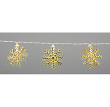 Șir de lumini cu fulgi de zăpadă