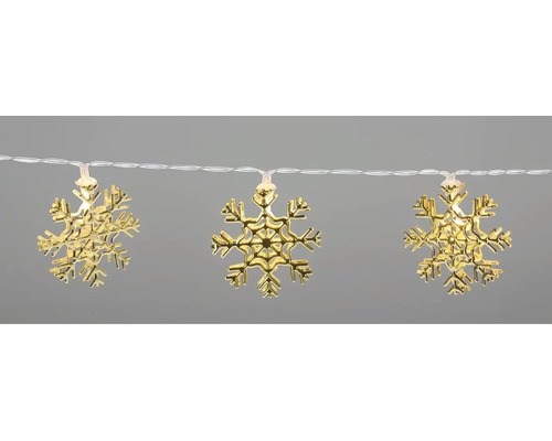 Șir de lumini cu fulgi de zăpadă