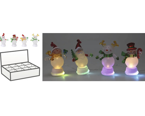 Figurine luminoase cu tematică de Crăciun cu cutie de depozitare