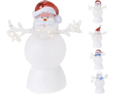 Om de zăpadă decorativ cu iluminare LED pentru perioada Crăciunului