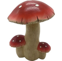 Ciupercă decorativă Lafiora 26x23,5x37 cm roșu
