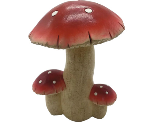 Ciupercă decorativă Lafiora 26x23,5x37 cm roșu