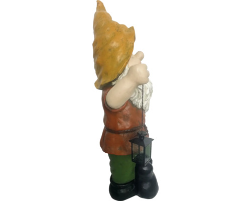 Gnom de grădină cu lanternă ca decorație pentru exterior