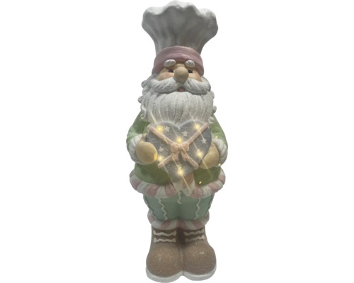 Figurină decorativă bucătar cu inimă și iluminare