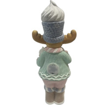 Figurină decorativă de elan în uniformă din spate