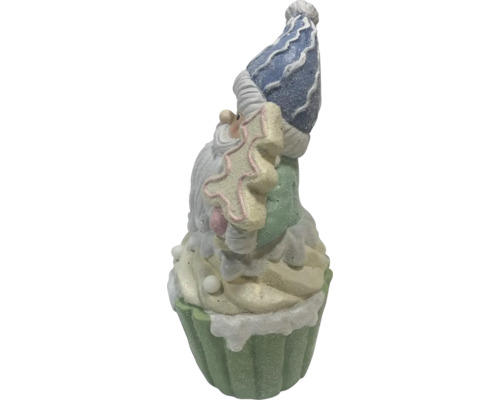 Figurină decorativă ca Moș Crăciun în formă de cupcake