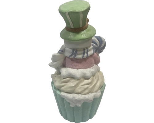 Figurină decorativă brioșă cu pălărie și acadea