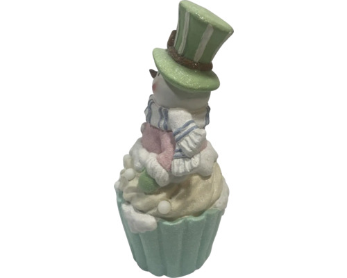 Figurină om de zăpadă pe bază de brioșă cu pălărie înaltă