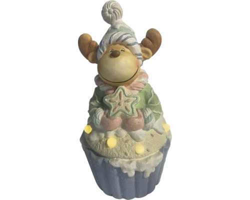 Figurină decorativă de elan cu iluminare ca decorațiune festivă