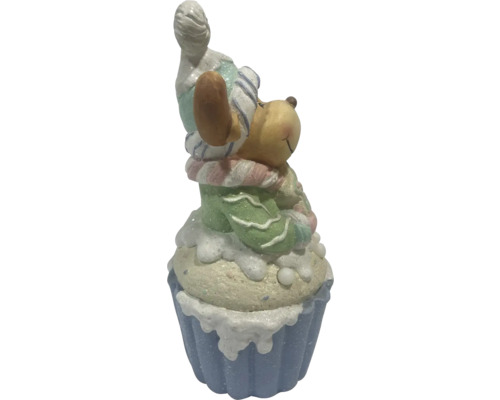 Figurină decorativă cupcake cu ursuleț de pluș