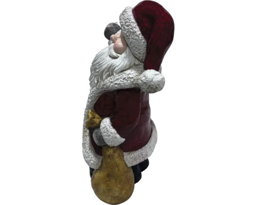 Figurină decorativă Moș Crăciun cu sac de cadouri