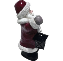 Figurină decorativă Moș Crăciun cu lanternă