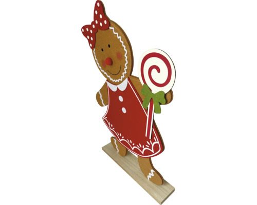 Figurină decorativă de turtă dulce cu acadea pentru perioada Crăciunului