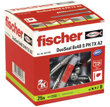 Dibluri cu șurub nailon Fischer DuoSeal 8x48mm TX20, 25 bucăți