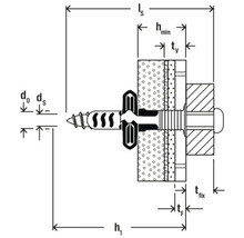 Dibluri cu șurub nailon Fischer DuoSeal 8x48mm TX20, 25 bucăți