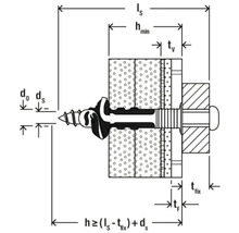 Dibluri cu șurub nailon Fischer DuoSeal 8x48mm TX20, 25 bucăți