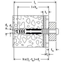 Dibluri cu șurub nailon Fischer DuoSeal 8x48mm TX20, 25 bucăți