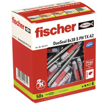 Dibluri cu șurub nailon Fischer DuoSeal 6x38mm TX20, 50 bucăți