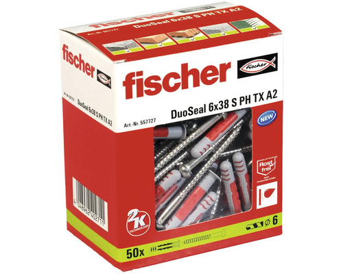 Pachet de dibluri și șuruburi Fischer DuoSeal 6x38 milimetri