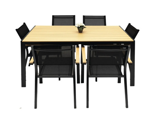 Set de mobilier de grădină cu masă și șase scaune