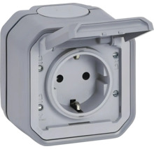 Priză cu contact de protecție cu capac rabatabil