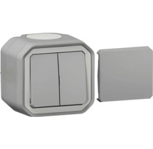 Întrerupător dublu pentru încăperi umede cu capac