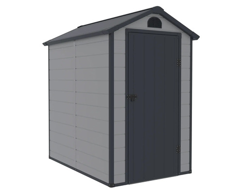 Magazie de grădină din plastic cu ușă și acoperiș în două ape