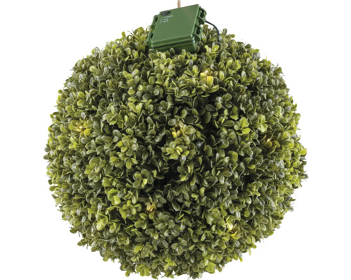 Plantă artificială Buxus cu 25 LED-uri Ø 30 cm verde