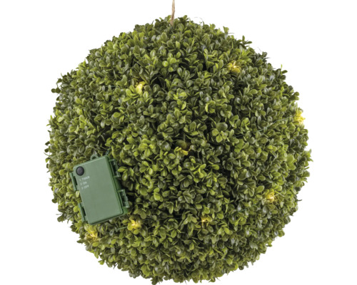 Plantă artificială Buxus cu 35 LED-uri Ø 35 cm verde