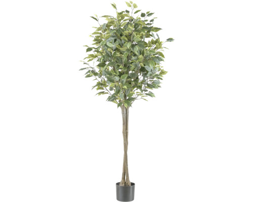 Plantă artificială Ficus Benjamina H 125 cm verde