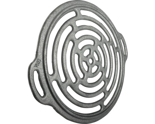Capac de canalizare din fontă, rotund cu model cu fante