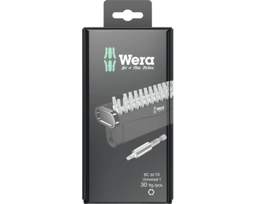 Set biți pentru metal Wera Bit-Check 30 biți, 30 piese Set de biți Wera BC 30 TX Universal 1, 30 bucăți în ambalaj