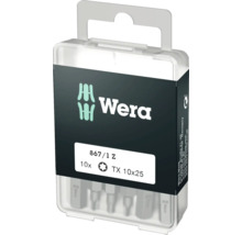 Set biți Wera 867/1 Z, Torx TX 10x25, 10 bucăți în ambalaj transparent