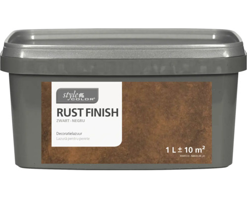 Lac pentru finisare StyleColor Rust Finish negru 1 l | HORNBACH