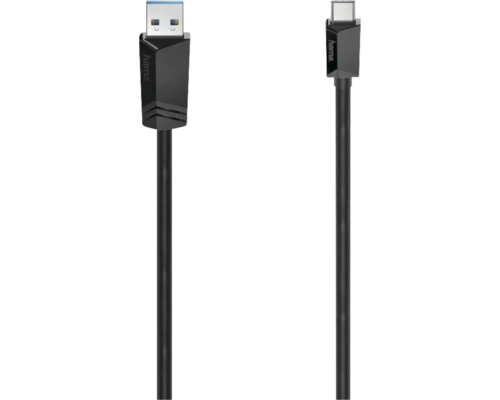 Cablu de date USB-C Hama USB-C - USB-A, USB 3.2 Gen 1, 5Gbit/s, 1,5m negru