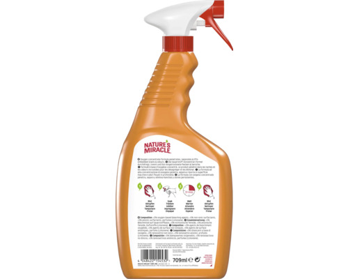 Nature''s Miracle, soluție pentru îndepărtarea petelor și a mirosurilor de animale de companie în flacon pulverizator de 709 ml