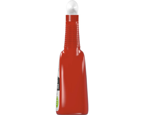 Sticlă de curățare roșie cu capac alb