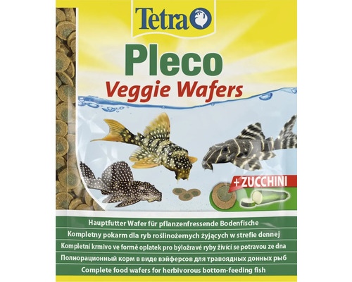 Hrană pentru pești Tetra Pleco Veggie Wafers 15 g Tetra Pleco Veggie Wafers hrană pentru pești erbivori